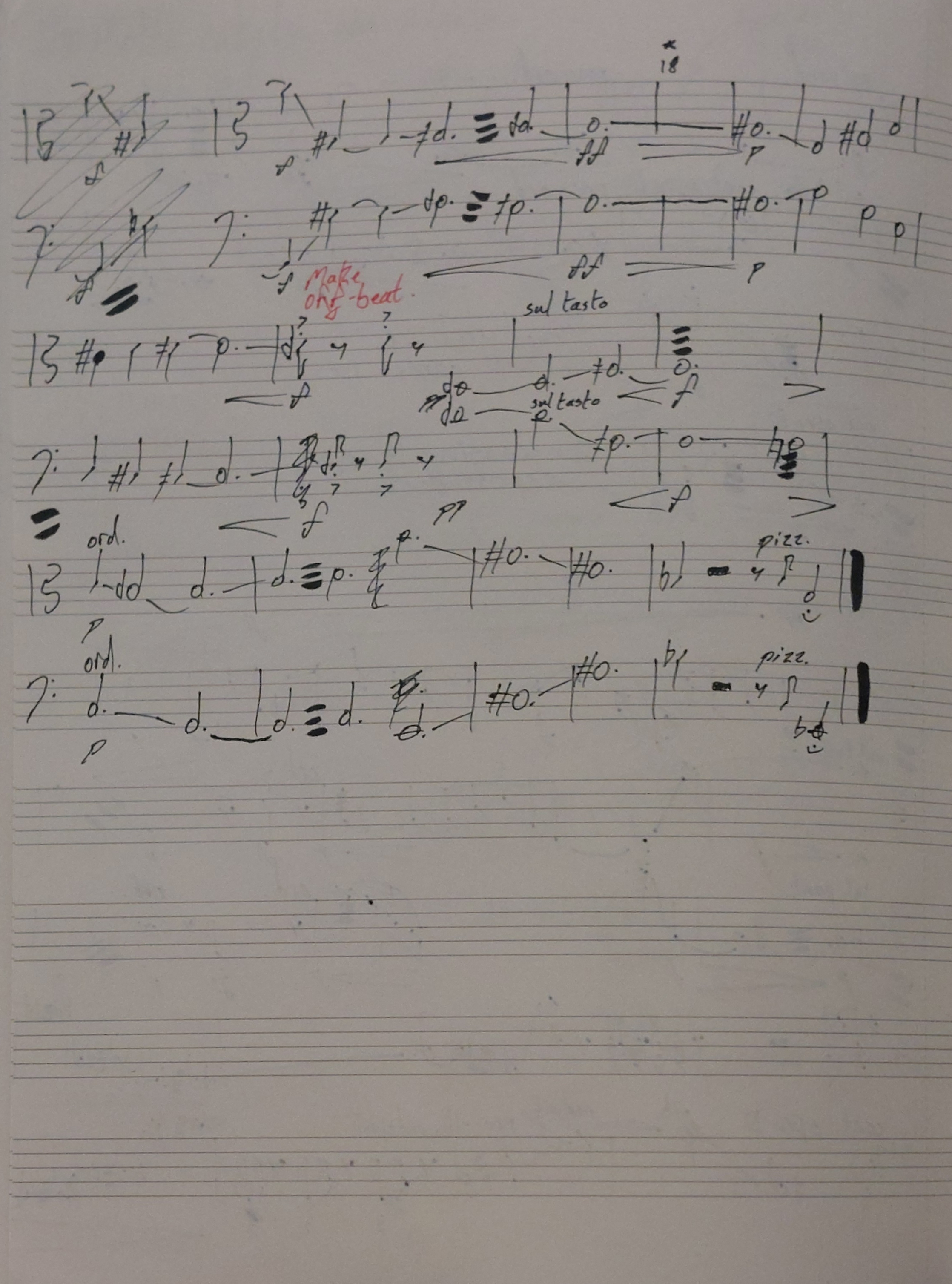 Handwritten working notes for Refraction (Page 4)