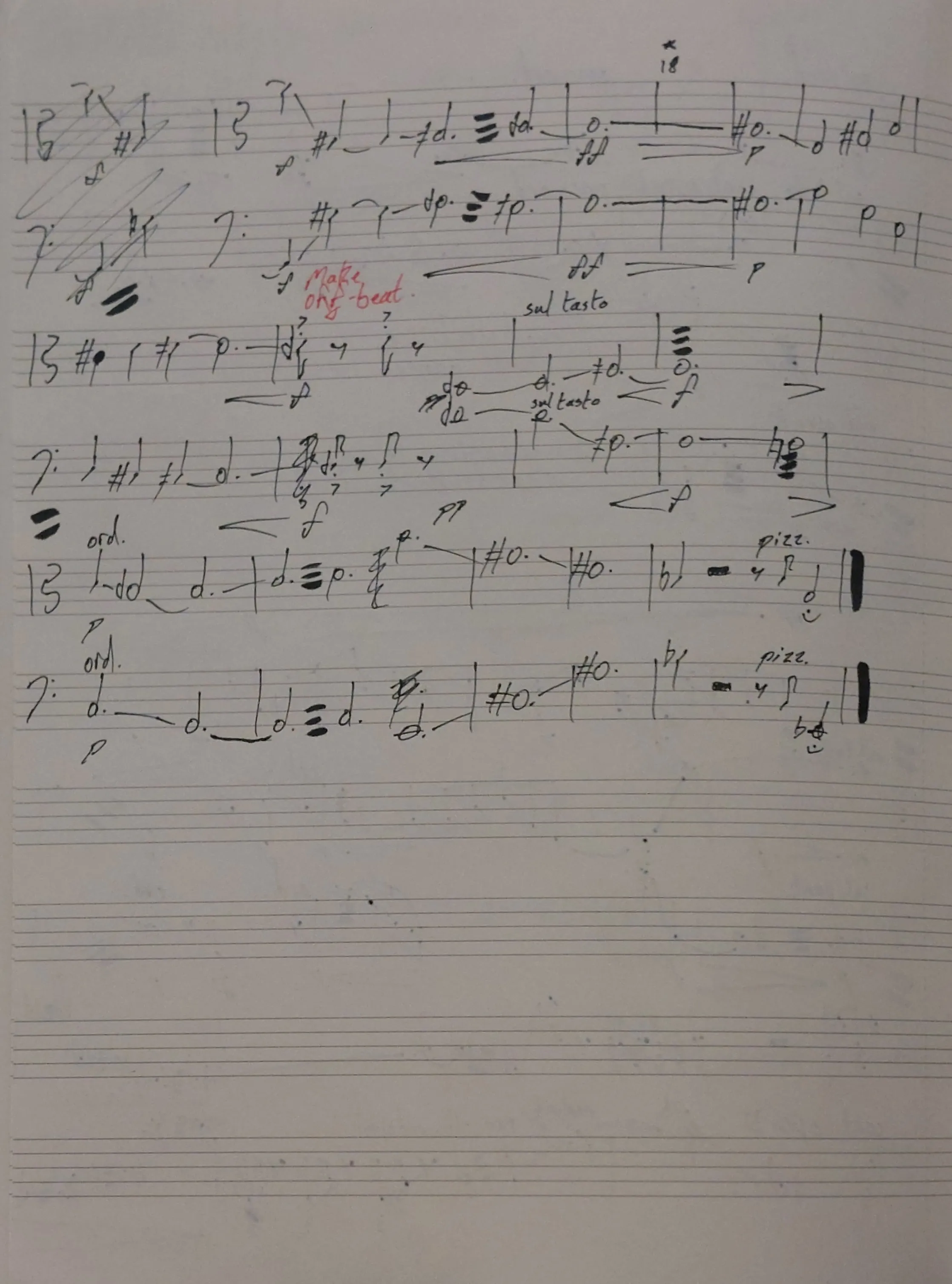 Handwritten working notes for Refraction (Page 4)